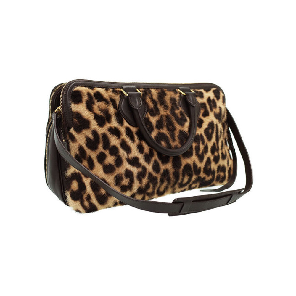 Celine Triptyque bag leopard printed calf hair brown - Picture 2 of 9